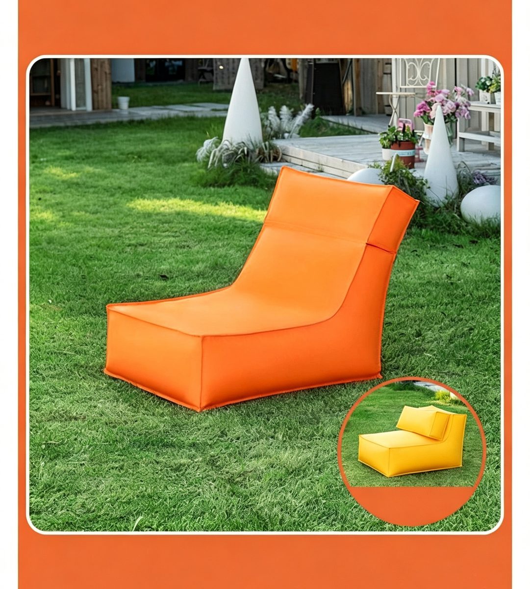 Beach Bean Bag Chair - Yellow detail 1